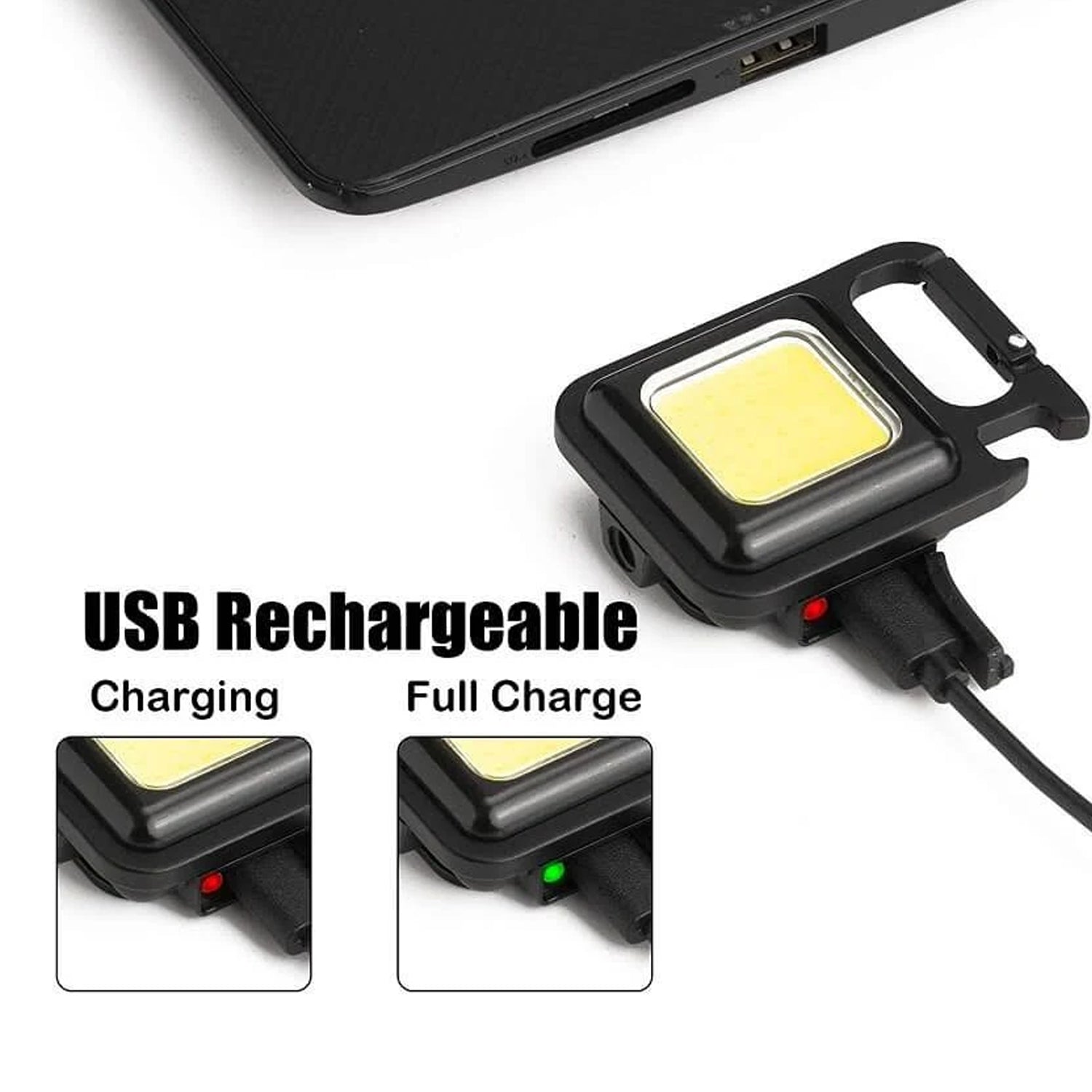 Rechargeable Keychain Mini Flashlight with 4 Light Modes,Ultralight Portable Pocket Light with Folding Bracket Bottle Opener and Magnet Base for Camping Walking - Shopmania Wholesale