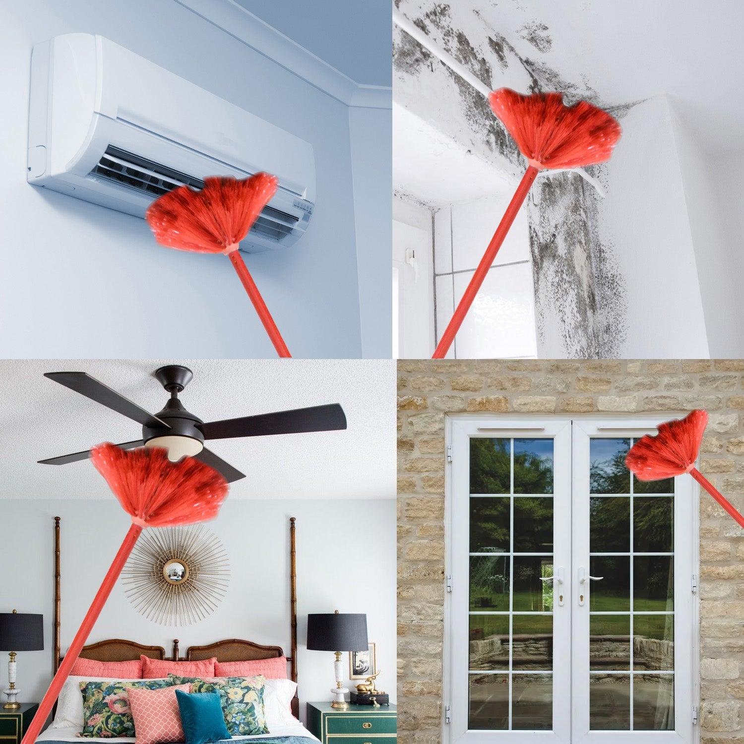 Cobweb Brush With Metal Strong Long Extendable Handle for Dusting, Ceiling Cobweb Cleaning, Brush for Lights, Fans & Webs Cleaning for Home / Kitchen (90 Inch /  MOQ :- 6 Pc) - Shopmania Wholesale