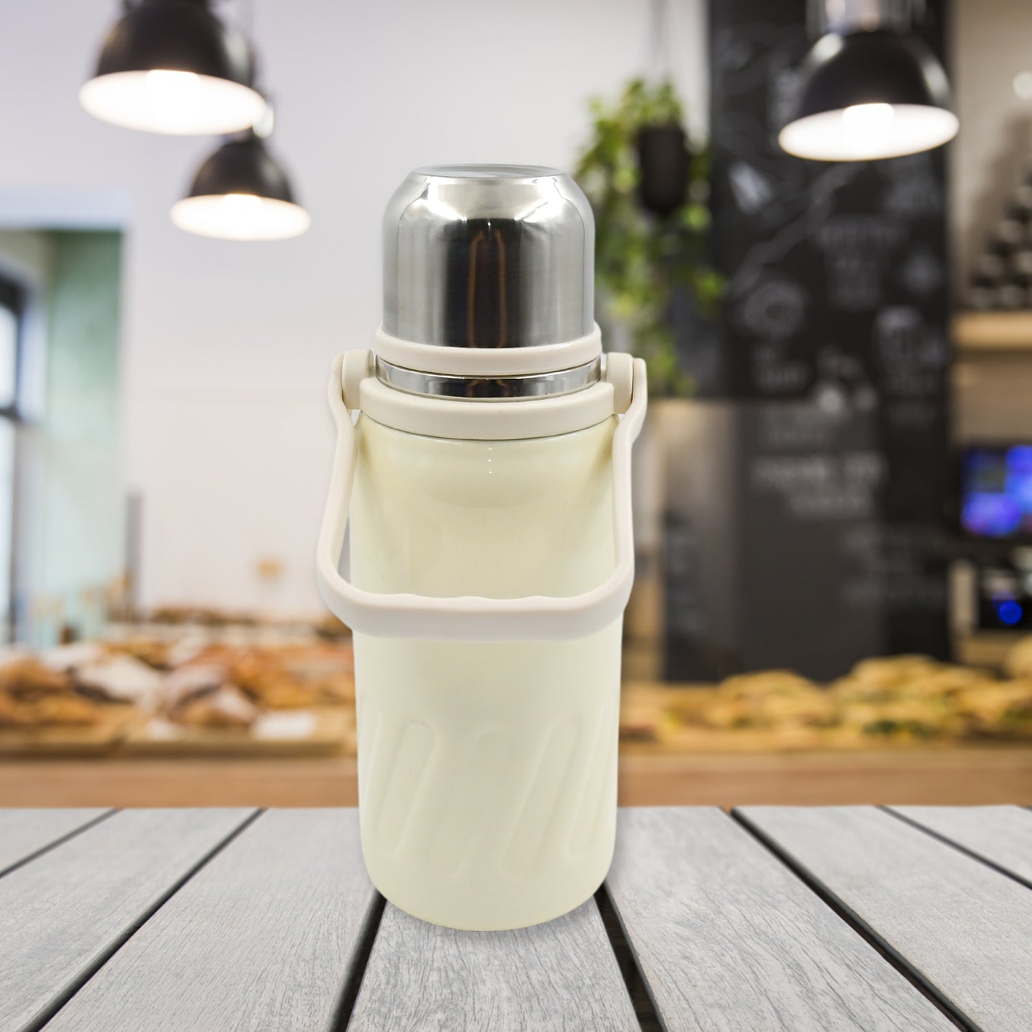 Stainless Steel Vacuum Insulated Water Bottle | Leak Proof Flask for Tea Coffee | Reusable Water Bottle with Hanging Strap | Bottle for Hot & Cold Drinks Wide Mouth Water Flask 1200 ML - Shopmania Wholesale