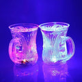 Flashing Cup LED Water Sensor Light up Cup with Handle for Home Kitchen Fun Luminous Water Cup, Party / Birthday / Nightclub / Christmas / Disco Entertainment Cup (2 Pcs Set) your brand