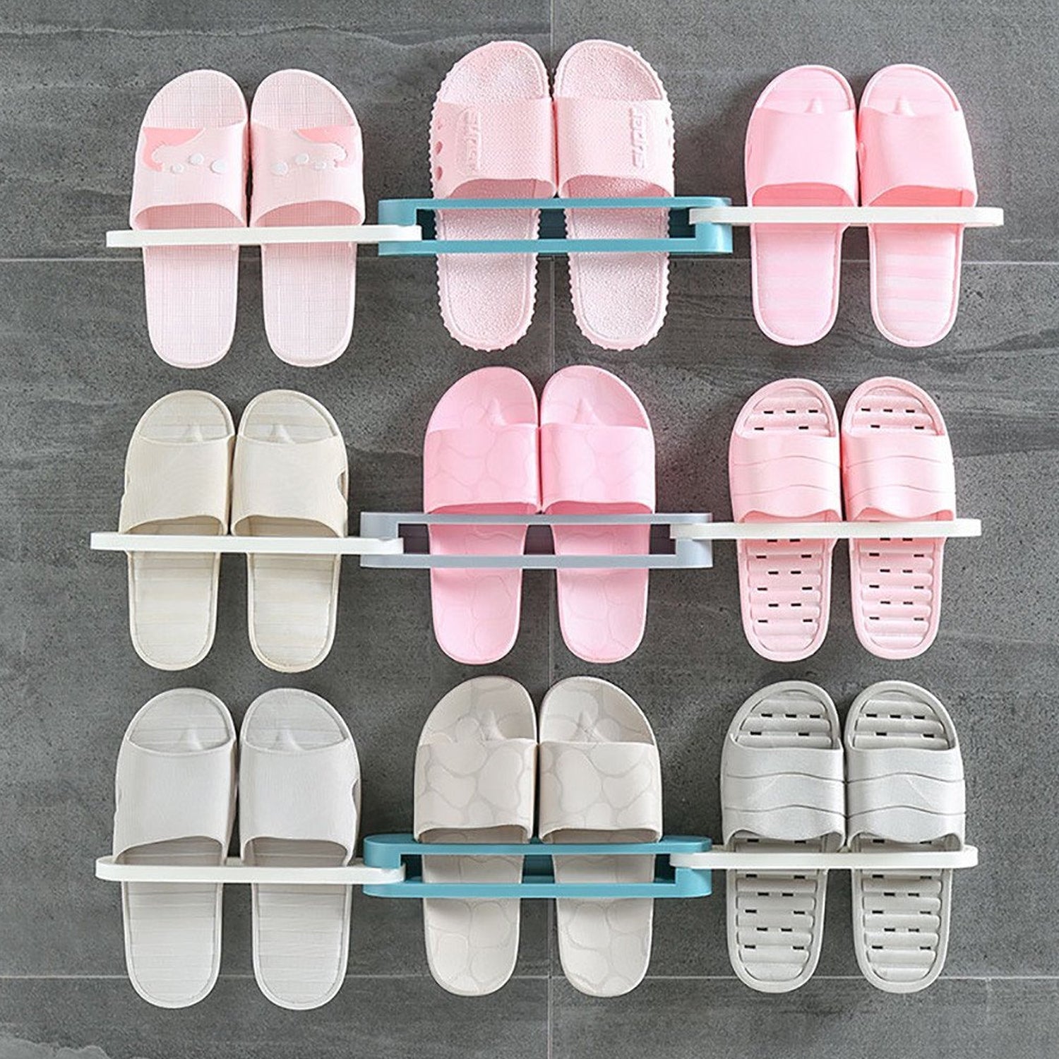 Multifunction Folding Slippers / Shoes Hanger Organizer Rack - Shopmania Wholesale