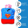 Superman Print Small Hot Water Bag with Cover for Pain Relief your brand