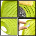 Corner strainer for kitchen sinks