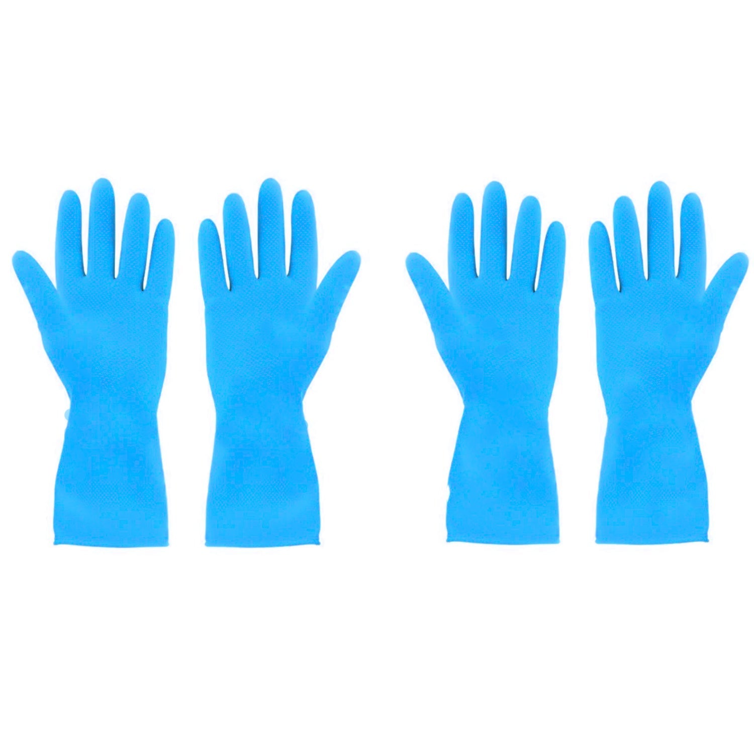 2 Pair Large Blue Gloves For Different Types Of Purposes Like Washing Utensils, Gardening And Cleaning Toilet Etc. - Shopmania Wholesale