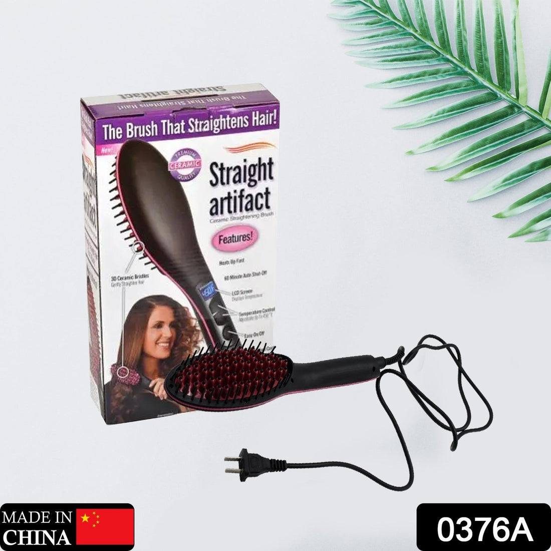 Ceramic hair straightener for smooth styling.