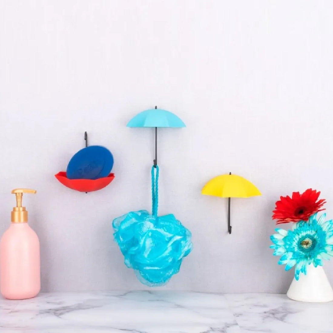 Multipurpose Umbrella Key Hat Holder Wall Hanging Hook Multicolor your brand