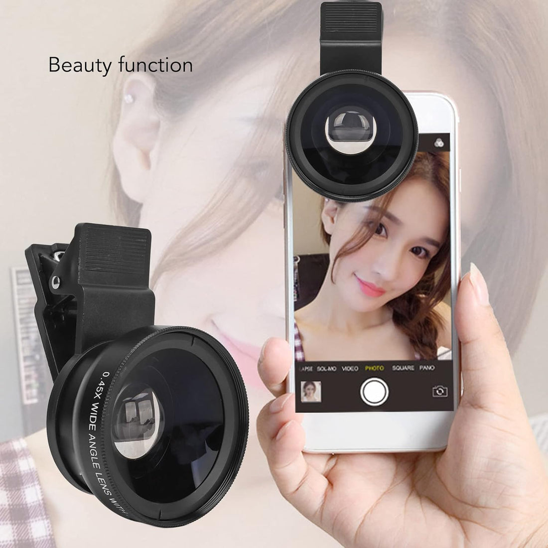 Camera Lens External Phone Lens Phone Camera Lens 0.45X Universal Ultra Wide Angle 12.5X Beauty Function External Lens Camera Accessories for Take Pictures, most Android Smartphone your brand
