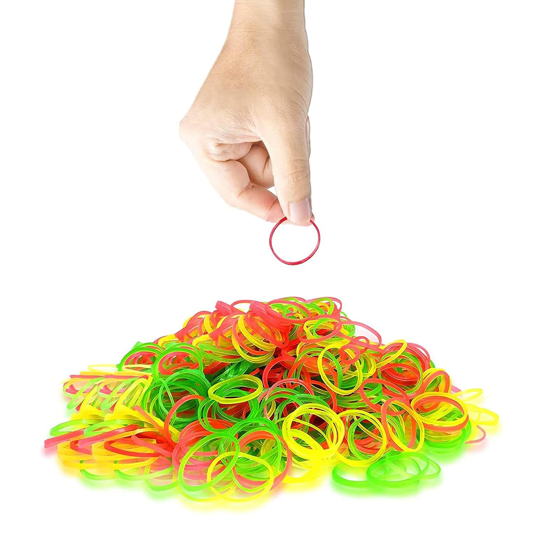 Multicolor rubber bands for office and home use