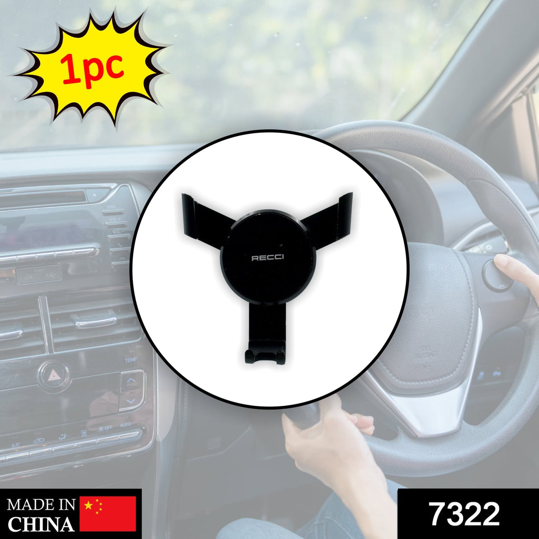 Car mobile holder with strong grip for all smartphones