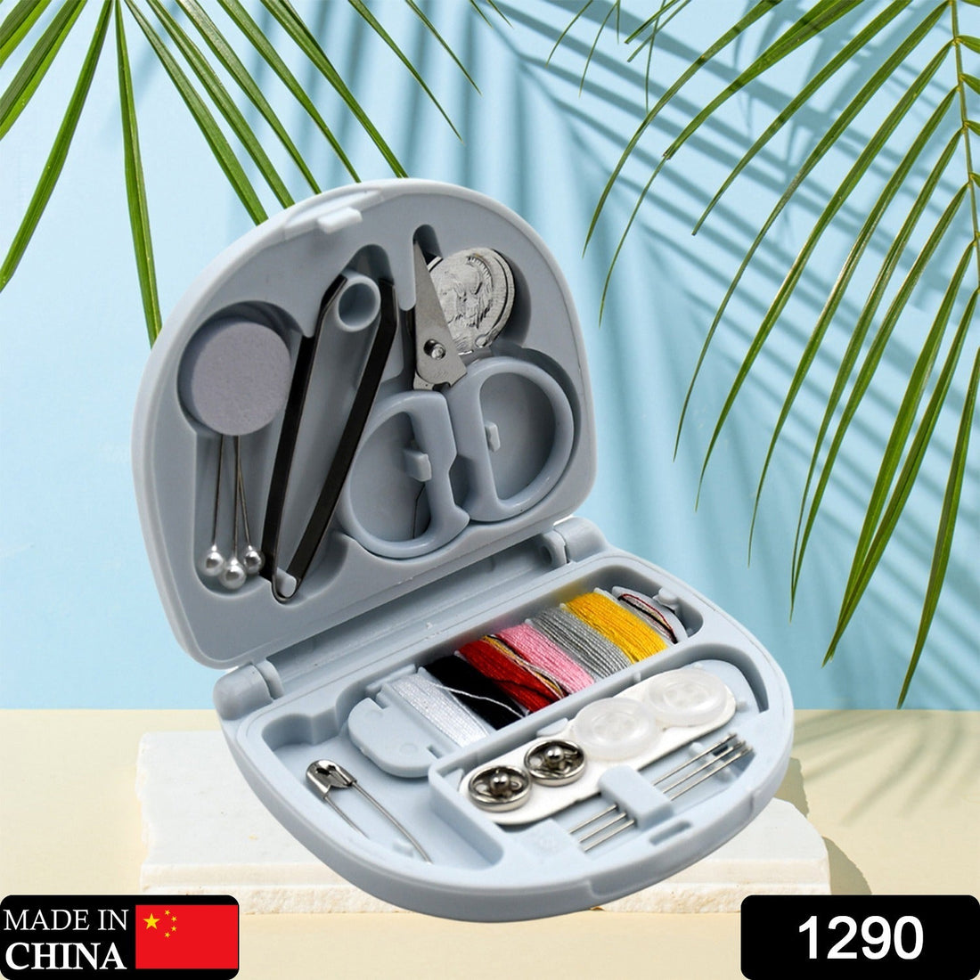 Mini Travel Sewing Kit DIY Sewing Portable Sewing Tool Kits Plastic Sewing Kit Box Beginner Friendly Emergency Sewing Repair Kit with Threads Scissors Hand Sewing Needles your brand