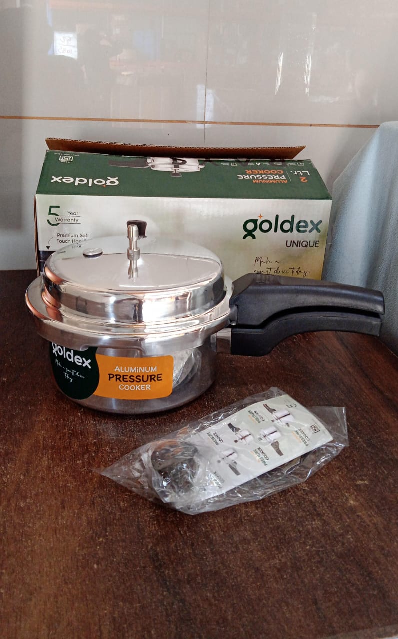 Aluminium Unique Goldex Pressure Cookers With Outer Lid (2 Litres / 5-Year warranty) your brand