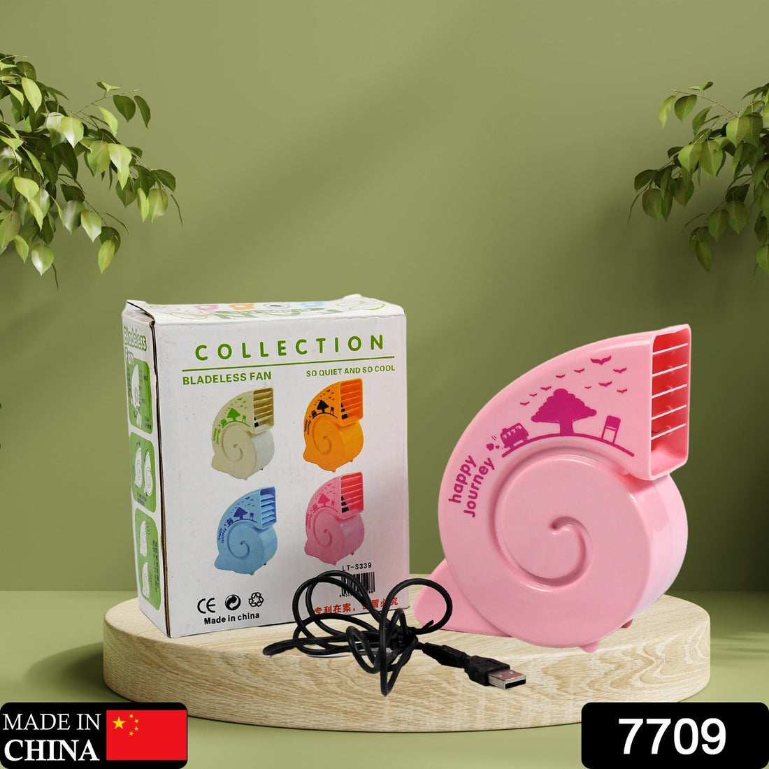 Cute Bright Color Desktop Office USB Mini Fan Battery USB Fans USB Mini Fans (Battery Not Include)