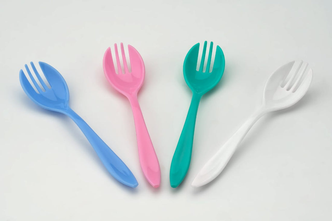Set of 10 durable dinner forks designed for home kitchens.