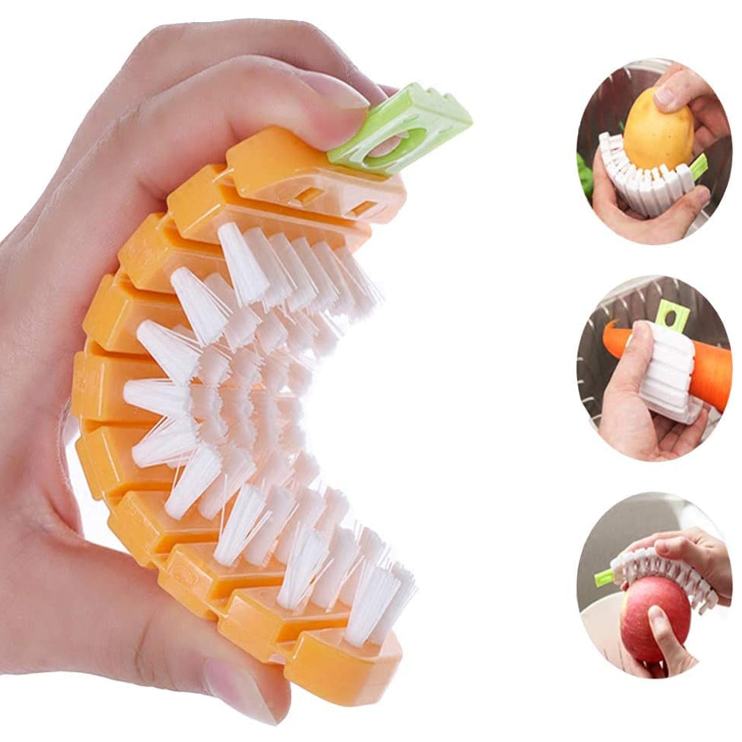 Vegetable Scrubbing Brush, Vegetable Scrubber Nonâ€‘Toxic Fruit Brush Carrot Shape Vegetable Brush for Potato for Vegetable your brand