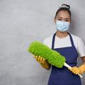 Multi-purpose microfiber duster for cleaning hard-to-reach areas.