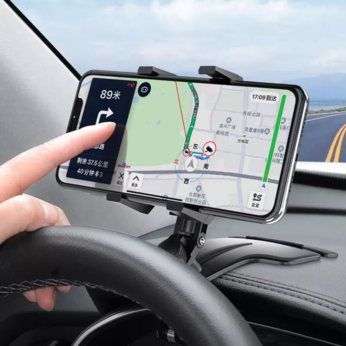 Car Mobile Phone Holder Mount Stand with 360 Degree. Stable One Hand Operational Compatible with Car Dashboard. - Shopmania Wholesale