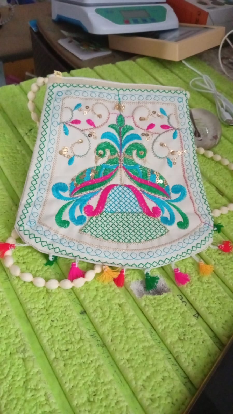 Handcrafted Cotton Embroidered Shoulder Bag / Purse for Girls & women (1 Pc / 9 Inch / Mix Desing) - Shopmania Wholesale
