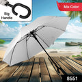 8551 Umbrella Summer Sun and Rain Protection Foldable Cute Umbrella & C-Shaped Handle || UV Protection Rain Sun Umbrella || Travel Accessories || Umbrella for Children, Girls, and Boys (1 Pc / Mix Color) - Shopmania Wholesale