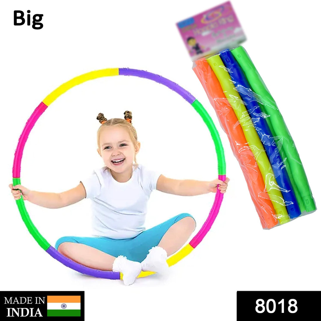 Interlocking hula hoop for fitness with adjustable diameter