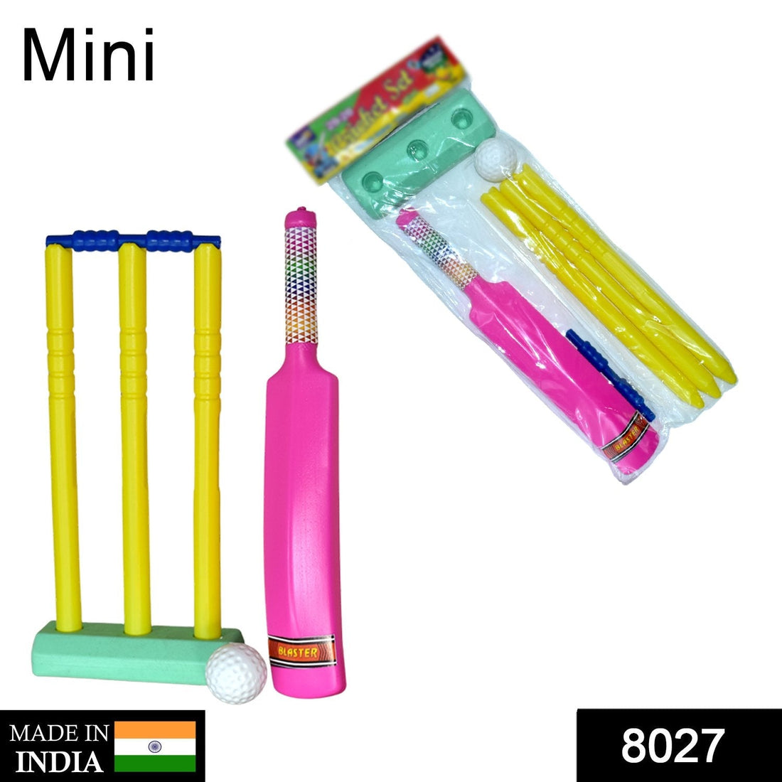 Plastic cricket bat and ball set for children