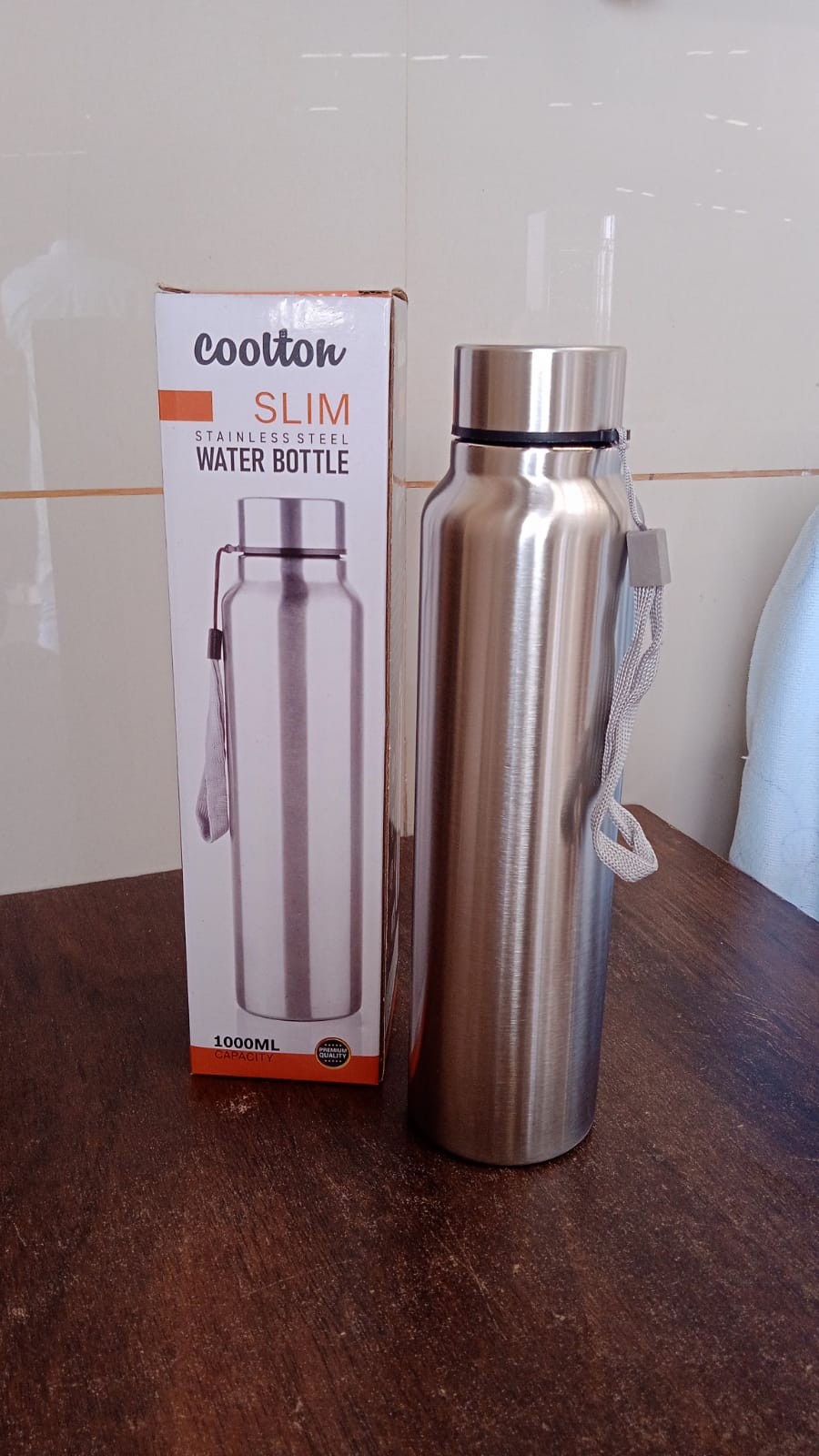 Stainless Steel Double Wall Vacuum-Insulated Drink Water Bottle (1000 ML) your brand