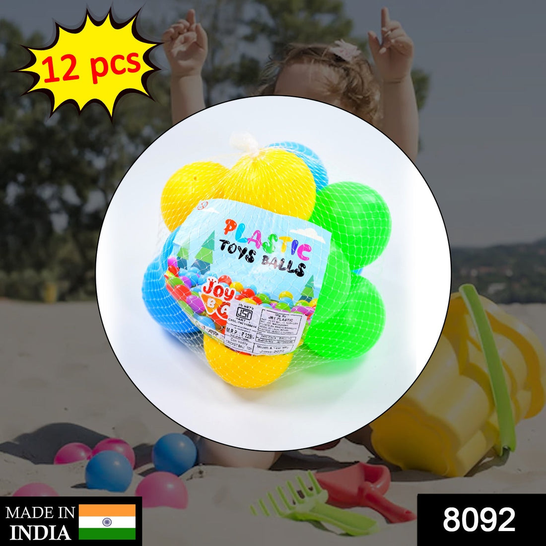 Multicolour balls for kids' play pits, safe and soft.