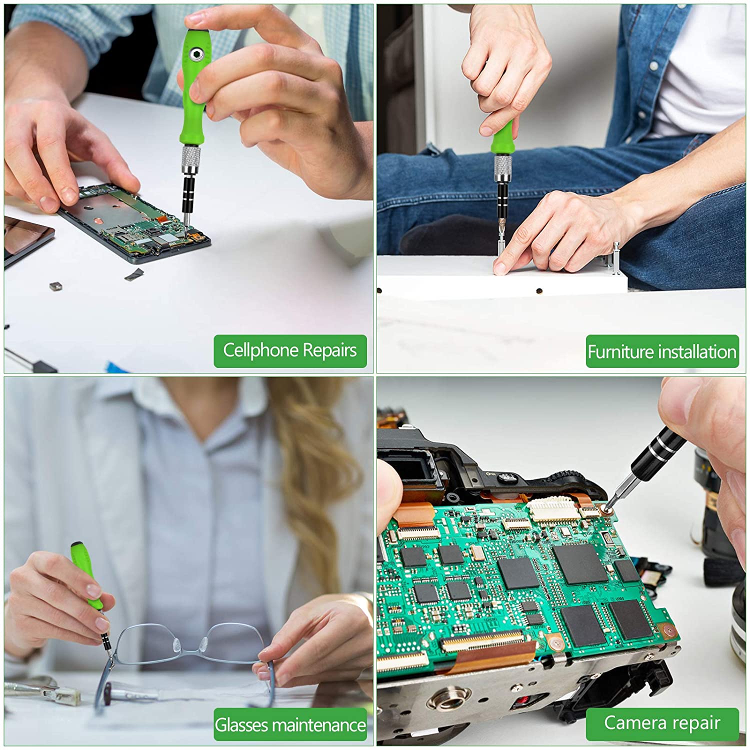 32 in 1 Mini Screwdriver Bits Set with Magnetic Flexible Extension Rod your brand