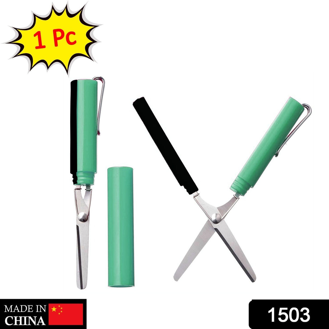 Pen-shaped scissor with a sleek design, highlighting its unique form