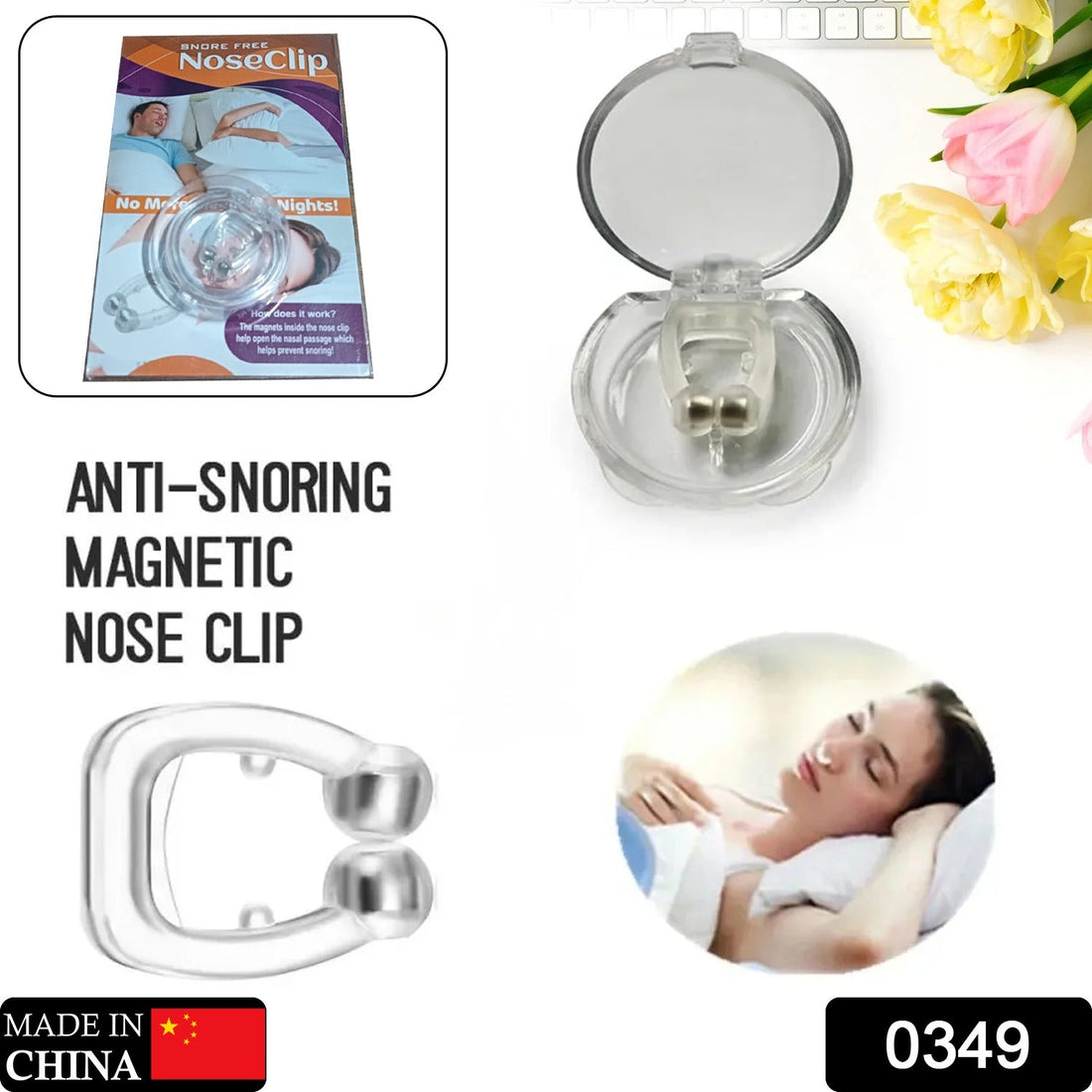 Anti Snore device for men and woman Silicone Magnetic Nose Clip For heavy Snoring sleeper, Snore Stopper, Anti Snoring Device (1 Pc) your brand