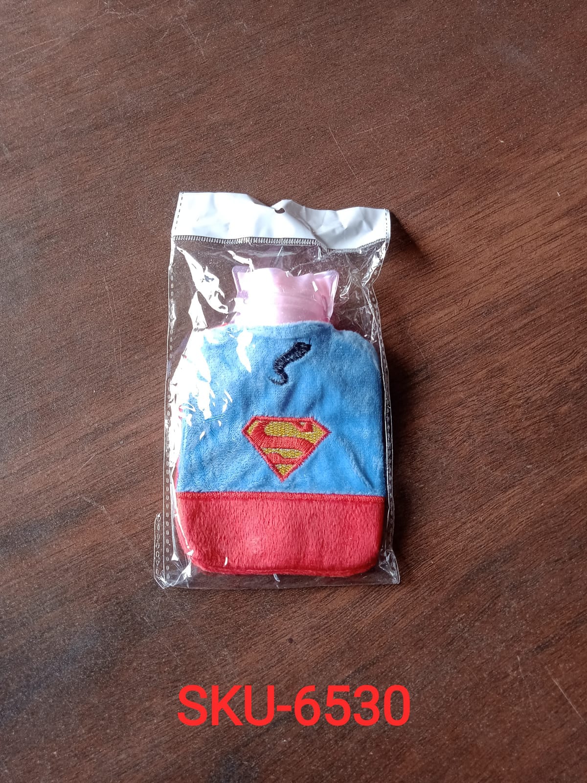 Superman Print Small Hot Water Bag with Cover for Pain Relief your brand
