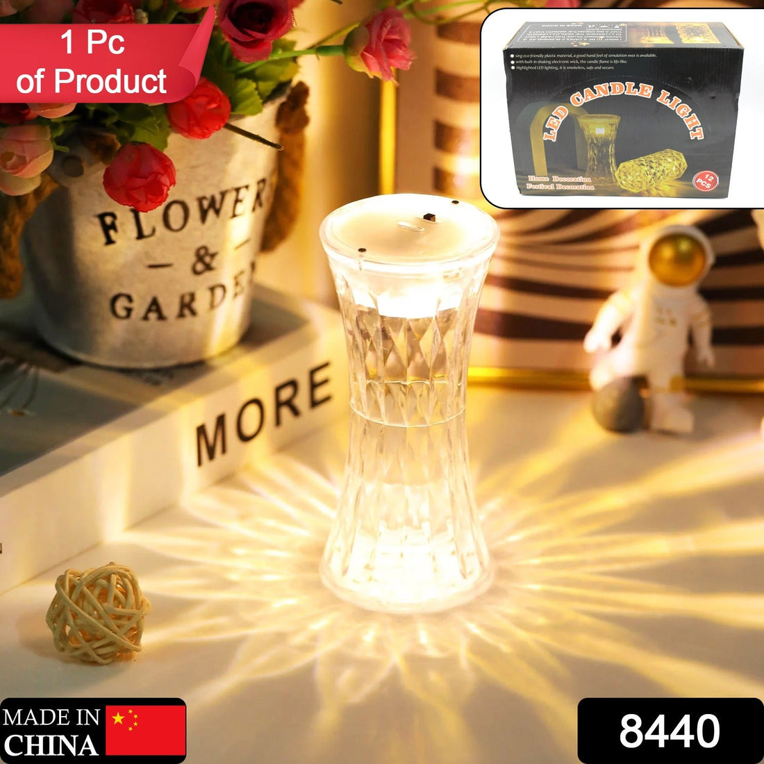 Crystal night light with soft lighting for bedrooms and nurseries