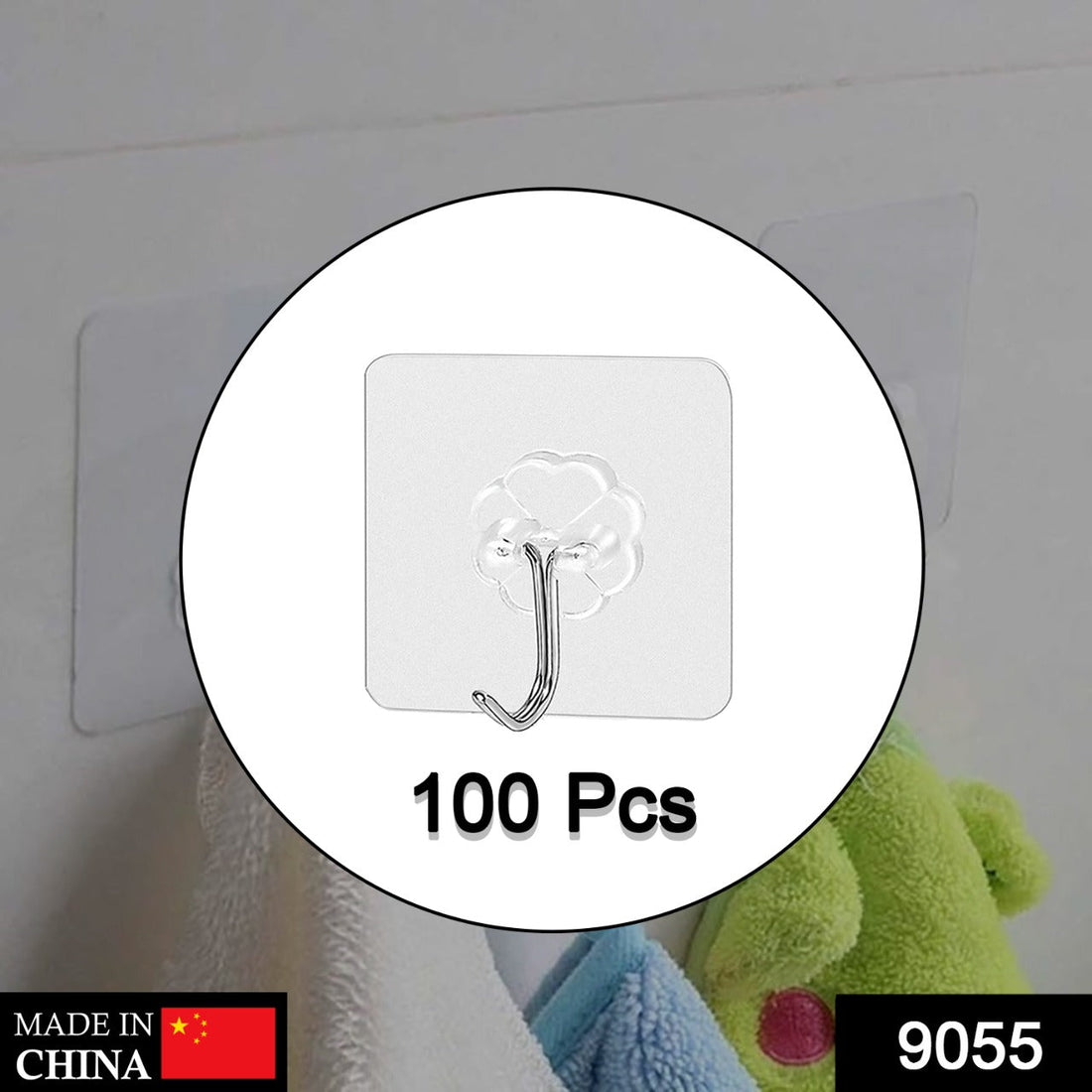 Small stainless steel wall hooks, 100-piece pack