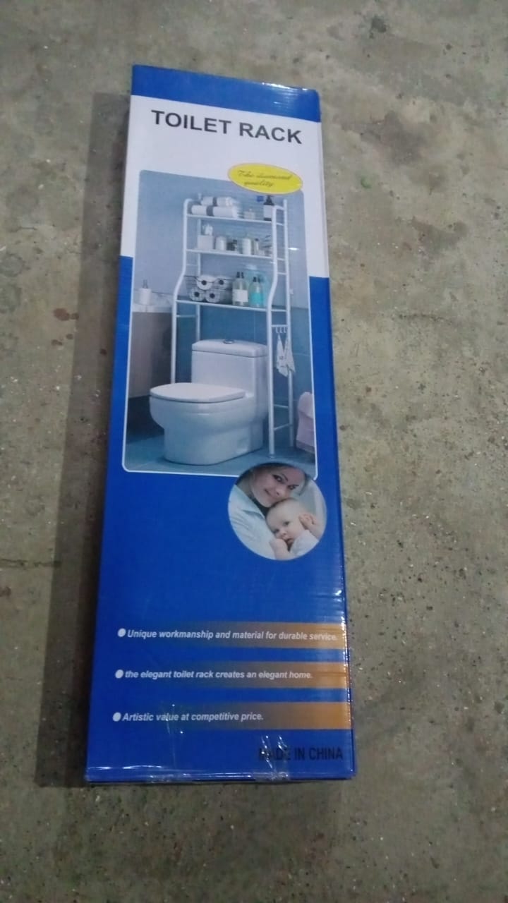 Multi-Layer The Toilet Storage Rack Metal | Bathroom Shelf Space Saving Organizer for Laundry Room Wash Basin Floor Stand - Shopmania Wholesale
