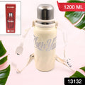 Stainless Steel Vacuum Insulated Water Bottle | Leak Proof Flask for Tea Coffee | Reusable Water Bottle with Hanging Strap | Bottle for Hot & Cold Drinks Wide Mouth Water Flask 1200 ML - Shopmania Wholesale