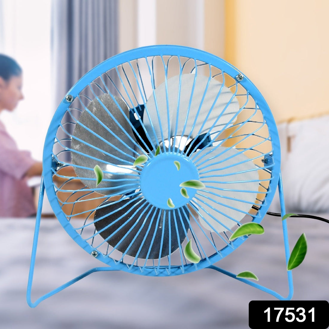 USB Table Desk Personal Metal Electronic Fan, Compatible with Computers, Laptops, Student Dormitory, Suitable For Office, School Use (1 Pc) - Shopmania Wholesale