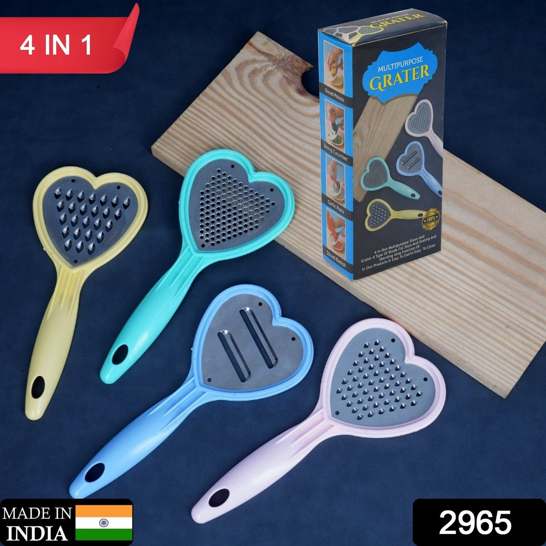 Heart grater set for kitchen use