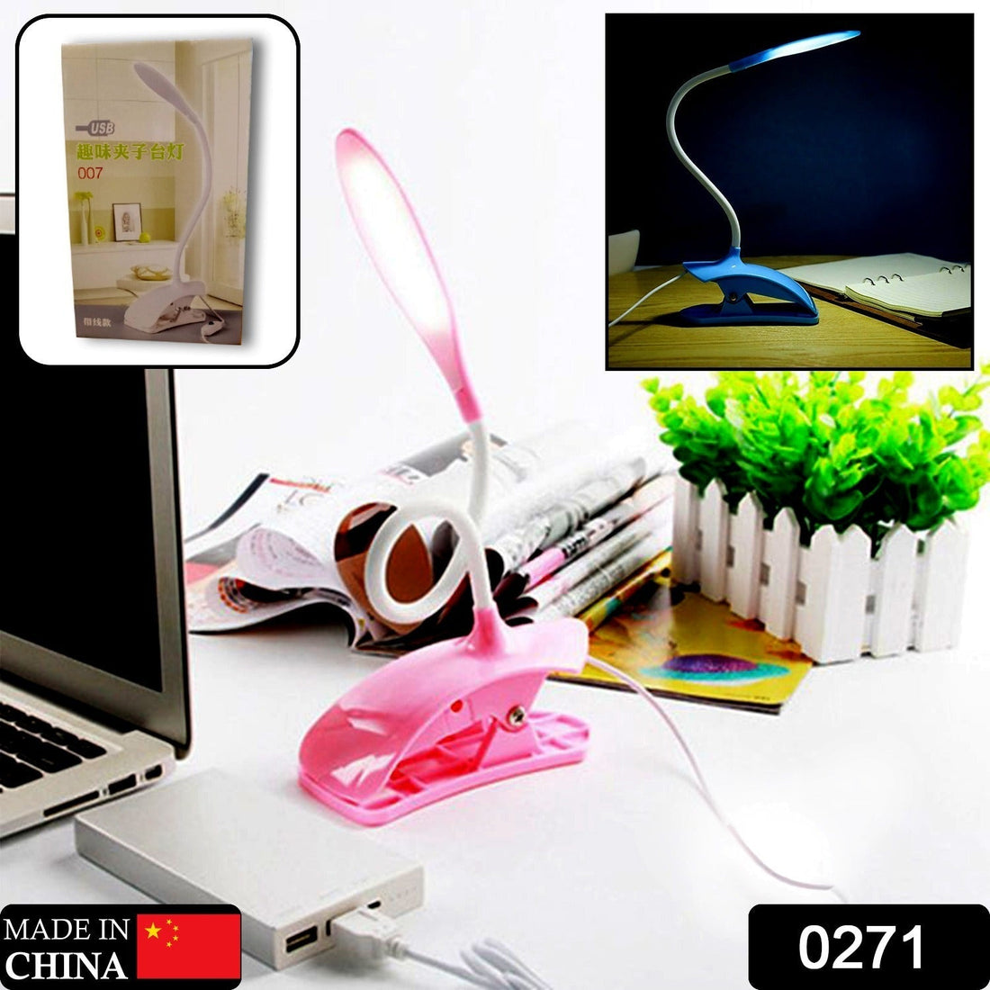 Desk Lamp Adjustable Gooseneck USB Rechargeable 3 modes of Lighting, Reading Lamp for Dorm White, Study Desk lamp Suitable for Girls College Bedroom Reading your brand