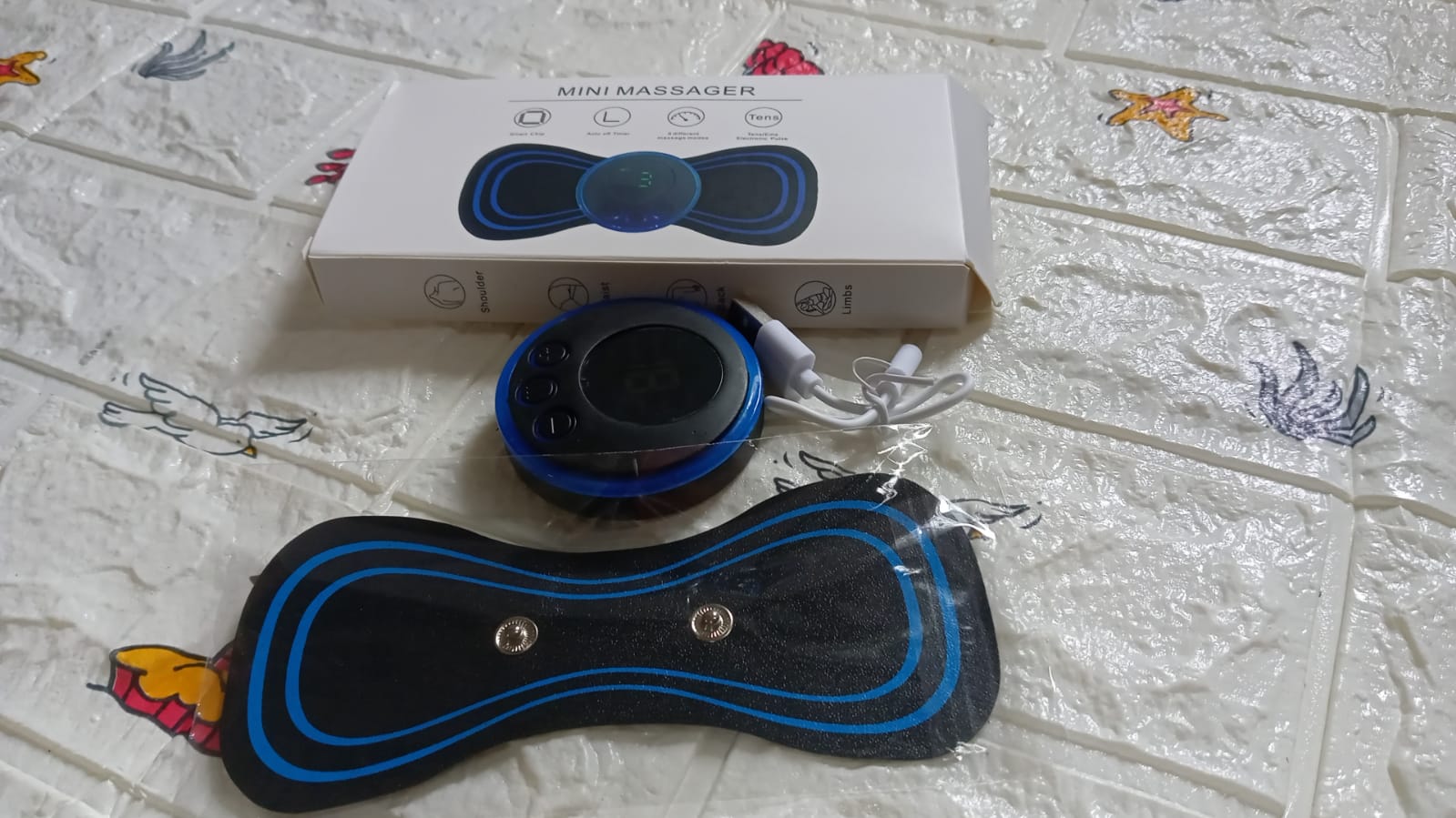 Portable USB Neck Massager Electric Neck Massager,  Enhancer Mini Cervical Massager EMS Lymphatic Drainage Massage with Cable your brand