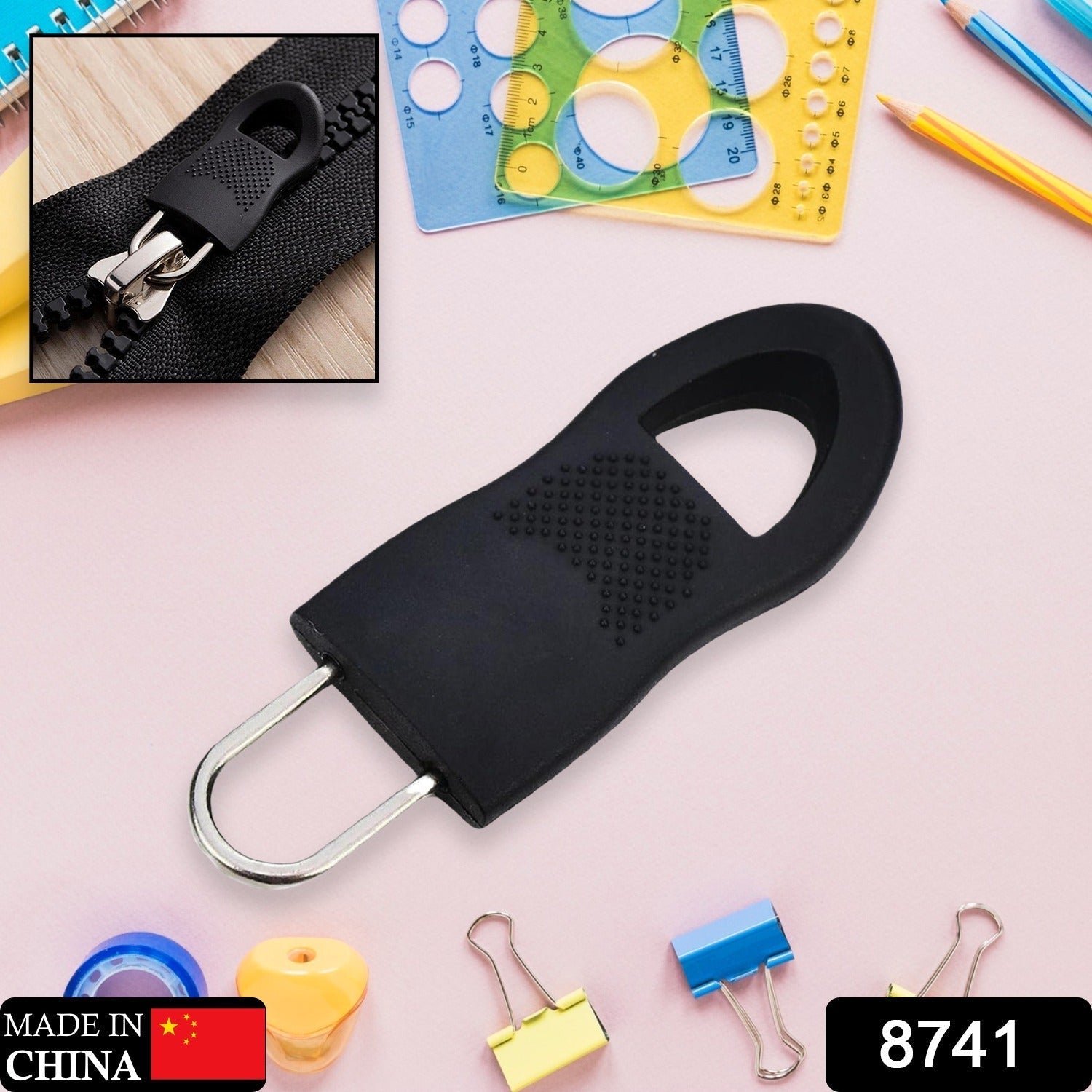 Zipper Pull Tab Zipper Tags Cord Pulls Zipper Extension Zip Fixer for Luggage Suitcase Backpack Jacket Bags Style Metal Zipper Head Zip Fixer Tags Handbag Backpack Plastic (1 Pc) your brand