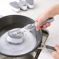 Home & Kitchen Cleaning Brushes, Scrubber, Soap Dispenser Scrub Brush for Pans Pots and Bathtub Sink (2 In 1) your brand