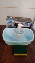 3 in 1 Hand wash Liquid Soap Dispenser with Sponge Holder (1 Set) your brand