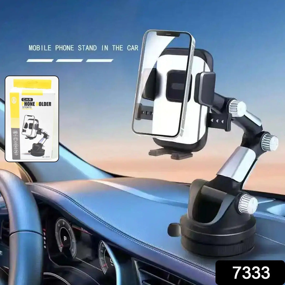 Adjustable Long-Arm Suction Cup Car Phone Holder 