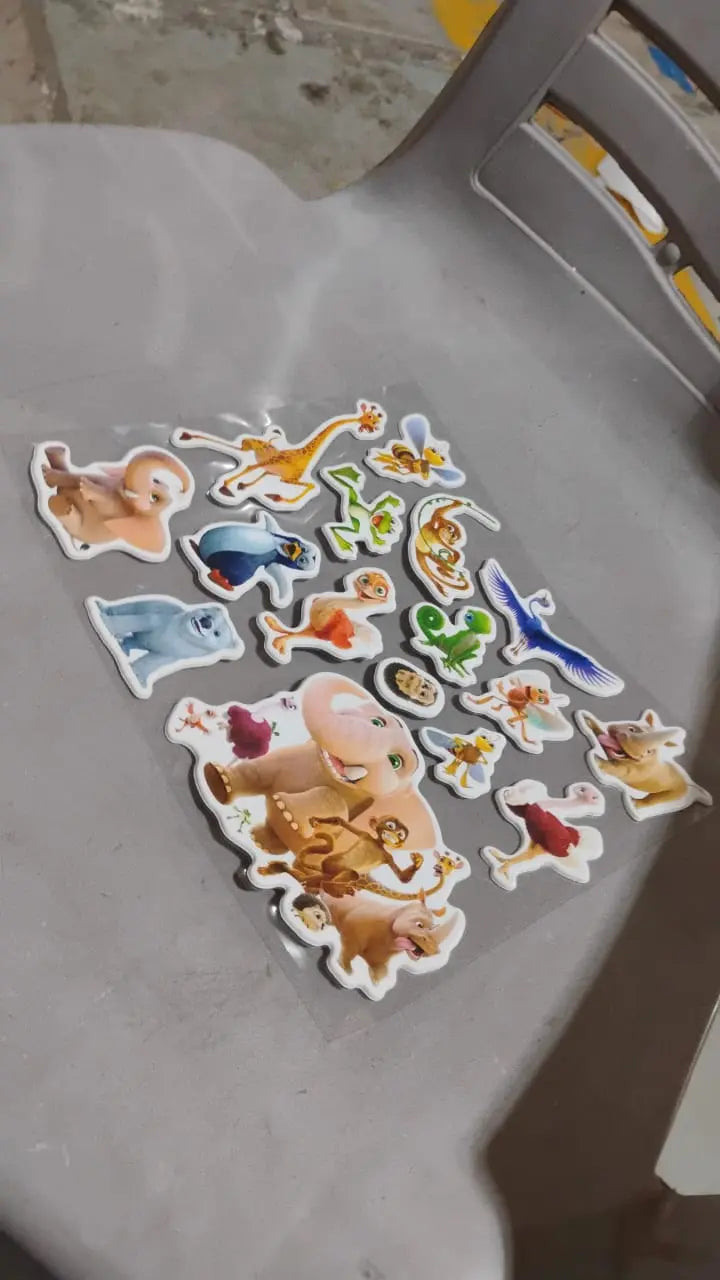 Animals Design Adhesive 3D Stickers (1 Sheet / 22×19 Cm) your brand