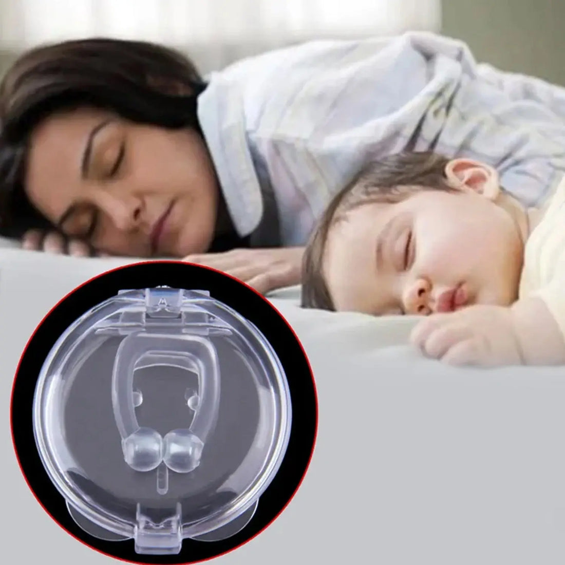 Anti Snore device for men and woman Silicone Magnetic Nose Clip For heavy Snoring sleeper, Snore Stopper, Anti Snoring Device (1 Pc) your brand
