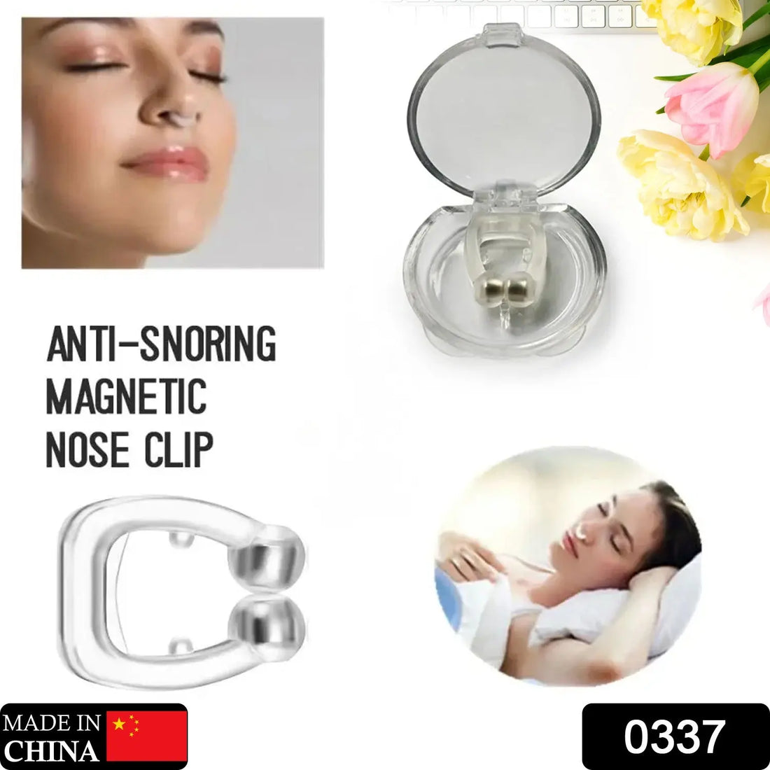 Anti Snore device for men and woman Silicone Magnetic Nose Clip For heavy Snoring sleeper, Snore Stopper, Anti Snoring Device (1 Pc) your brand