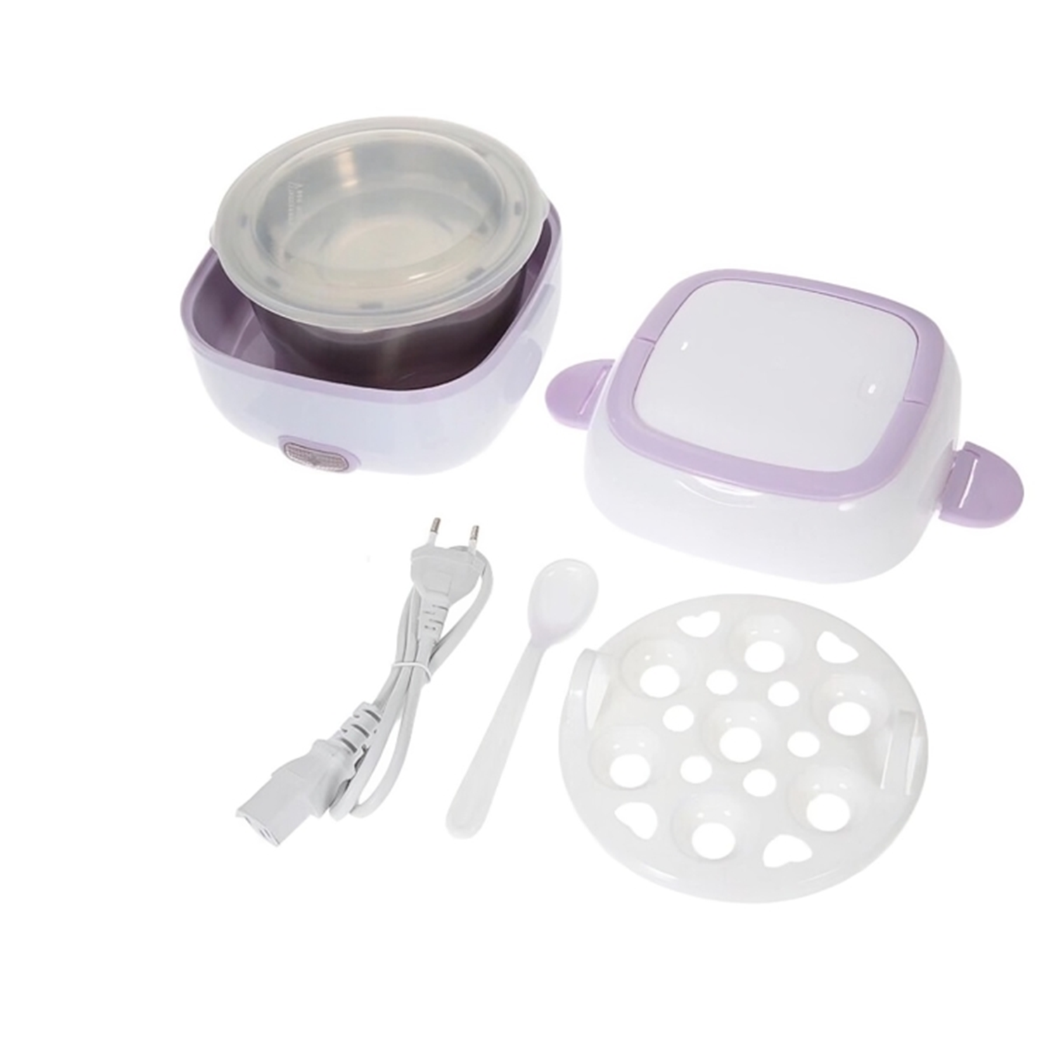 Electric Lunch Box Portable Food Warmer Food Heating Lunch Box Removable Food-Grade Stainless Steel Compartments, 220V 200W, for Car, Truck, office  - Shopmania Wholesale