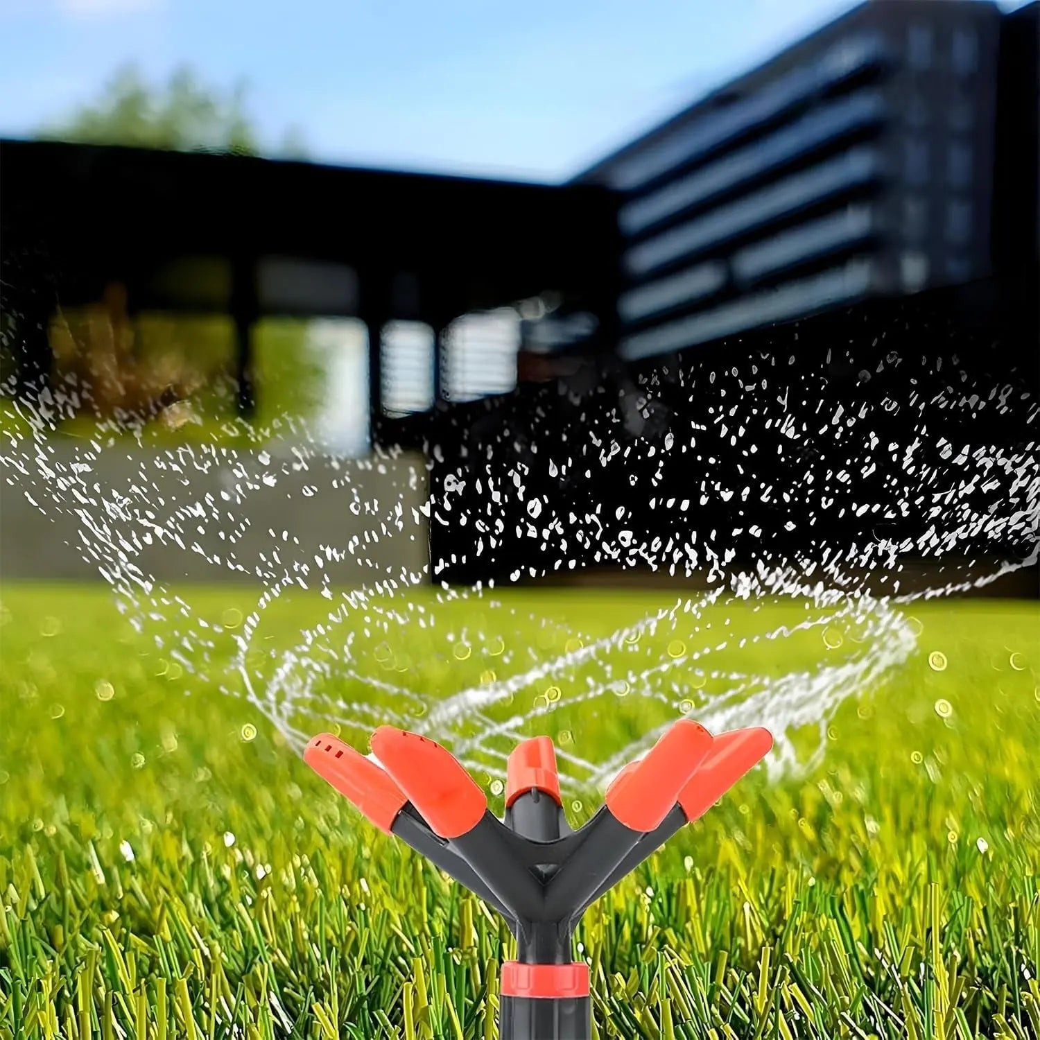 Automatic Garden Sprinkler 360 Degree Rotating Adjustable 5 Arm (1 Pc) your brand