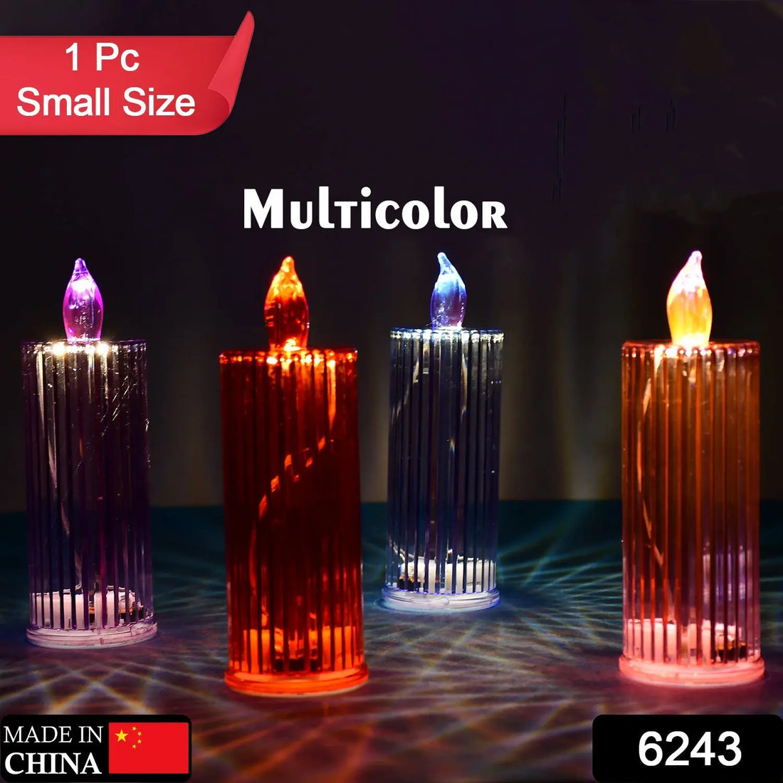 Big Simple Candles for Home Decoration, Crystal Candle Lights (Multicolor) your brand