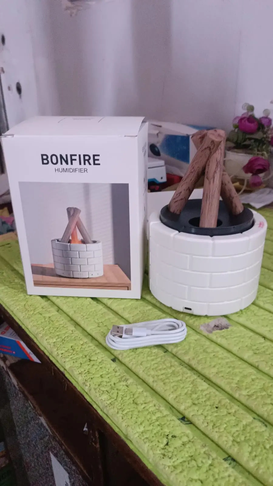 Bonfire Shaped Diffuser Essential Oil Diffuser Multi Function Flame Oil Diffuser (1 Pc) your brand