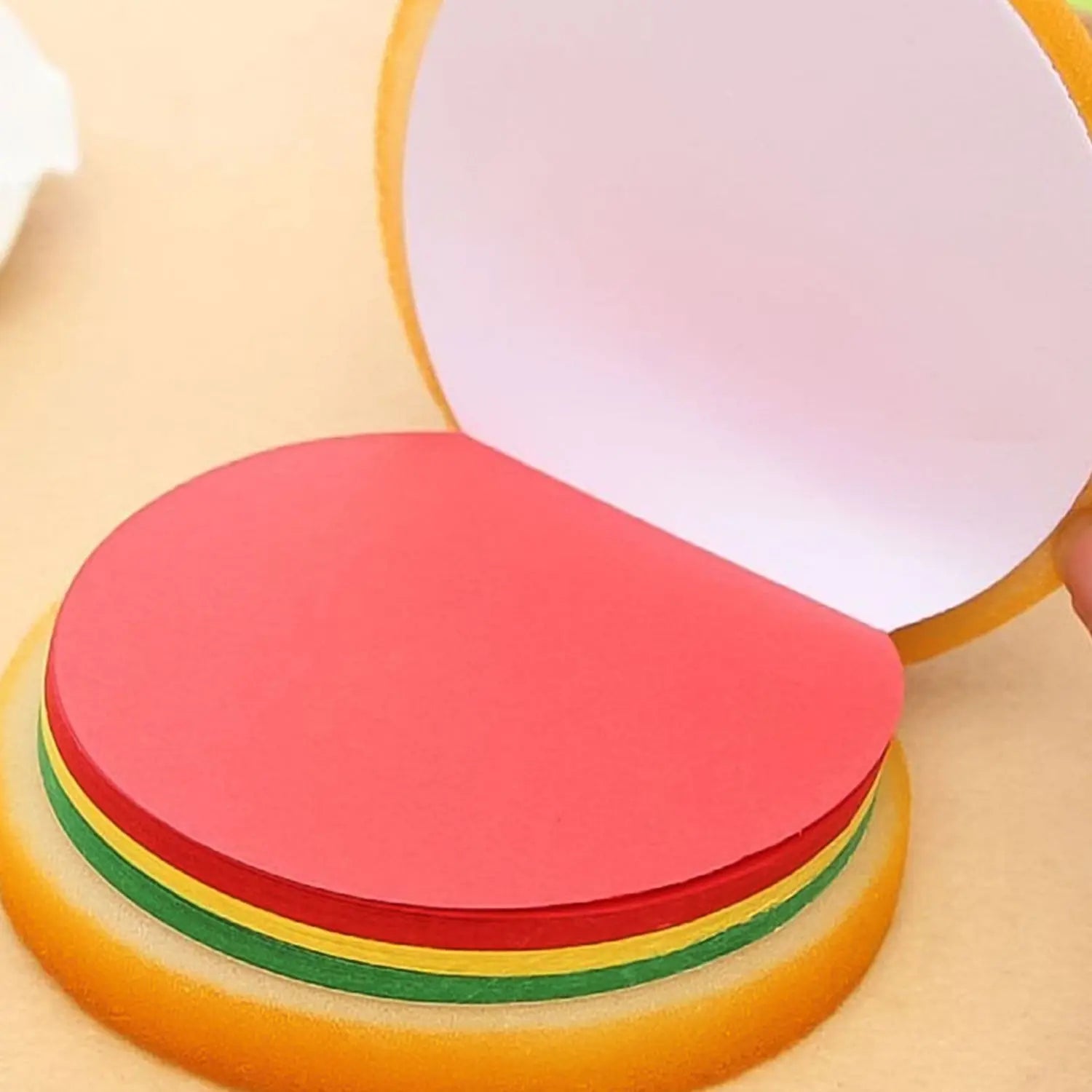 Burger Shaped Note  /  Sticky Notes  /  Memo Notes, Unique Mini Notes (Multicolor) your brand